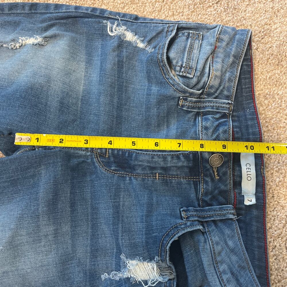 Ladies Cello Distressed Jeans SZ 7 - Picture 6 of 8